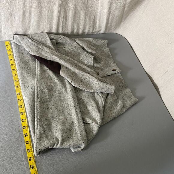 Thomas Parker Mens Cardigan Sweater Size Medium Suede Elbow Patches Grandpacore - Picture 9 of 11